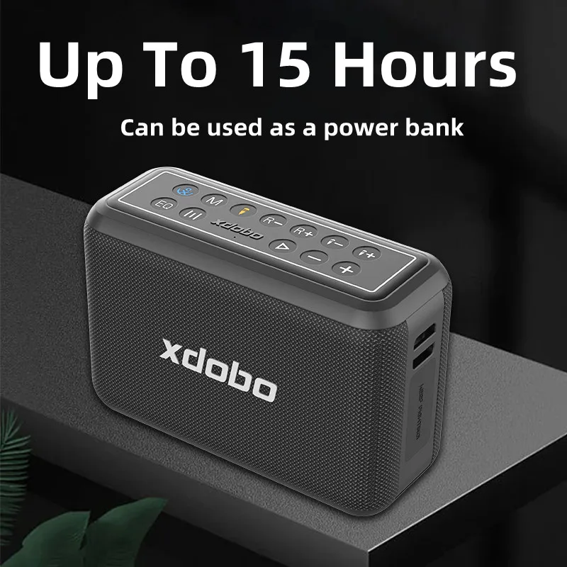 XDOBO X8 PRO ミニ無線Bluetoothスピーカー・120W出力・IPX5防水