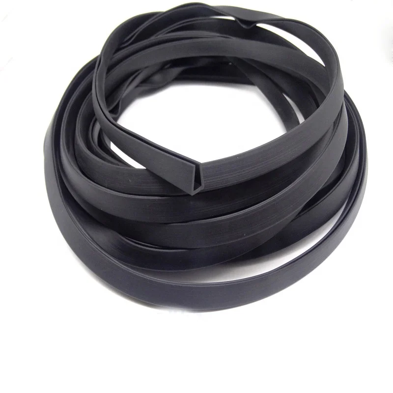 Plastic Rubber Trim Extrusion Profile Hot Sale Flexible Edge Bottom Folding Door Weather Seal Strip