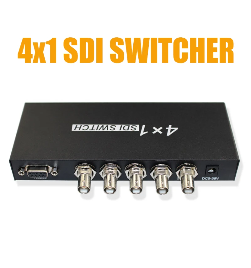 BNC 4x1 Video SDI Switch Reliable Surveillance Solution