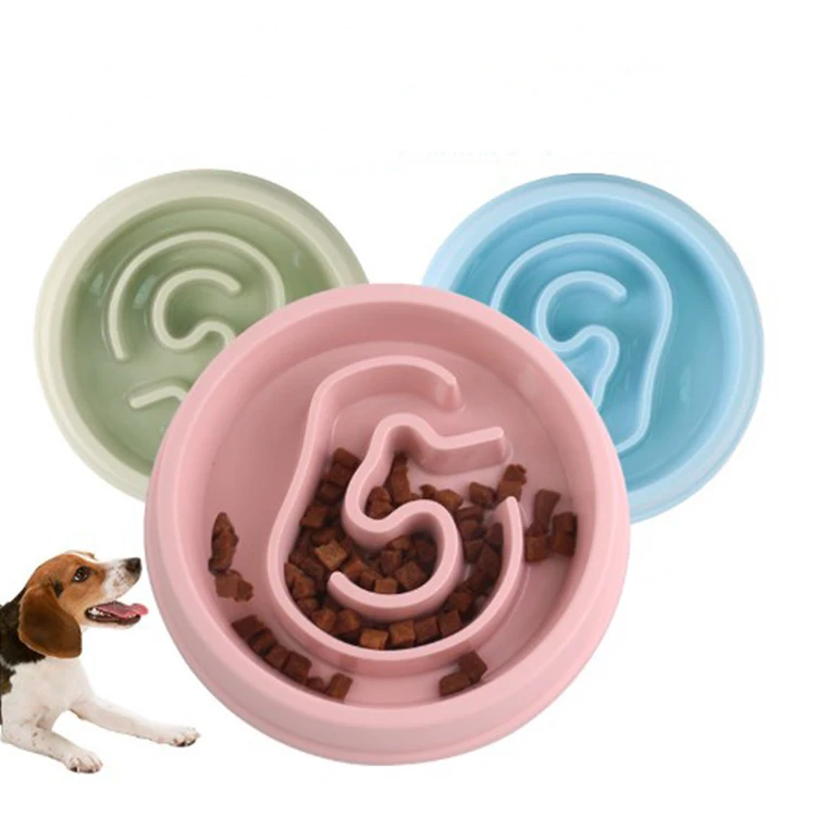 Interactive Bloat Stop Pet Bowl for Fast Eaters Super Design Anti-Gulping Dog Bowl Slow Feeder 