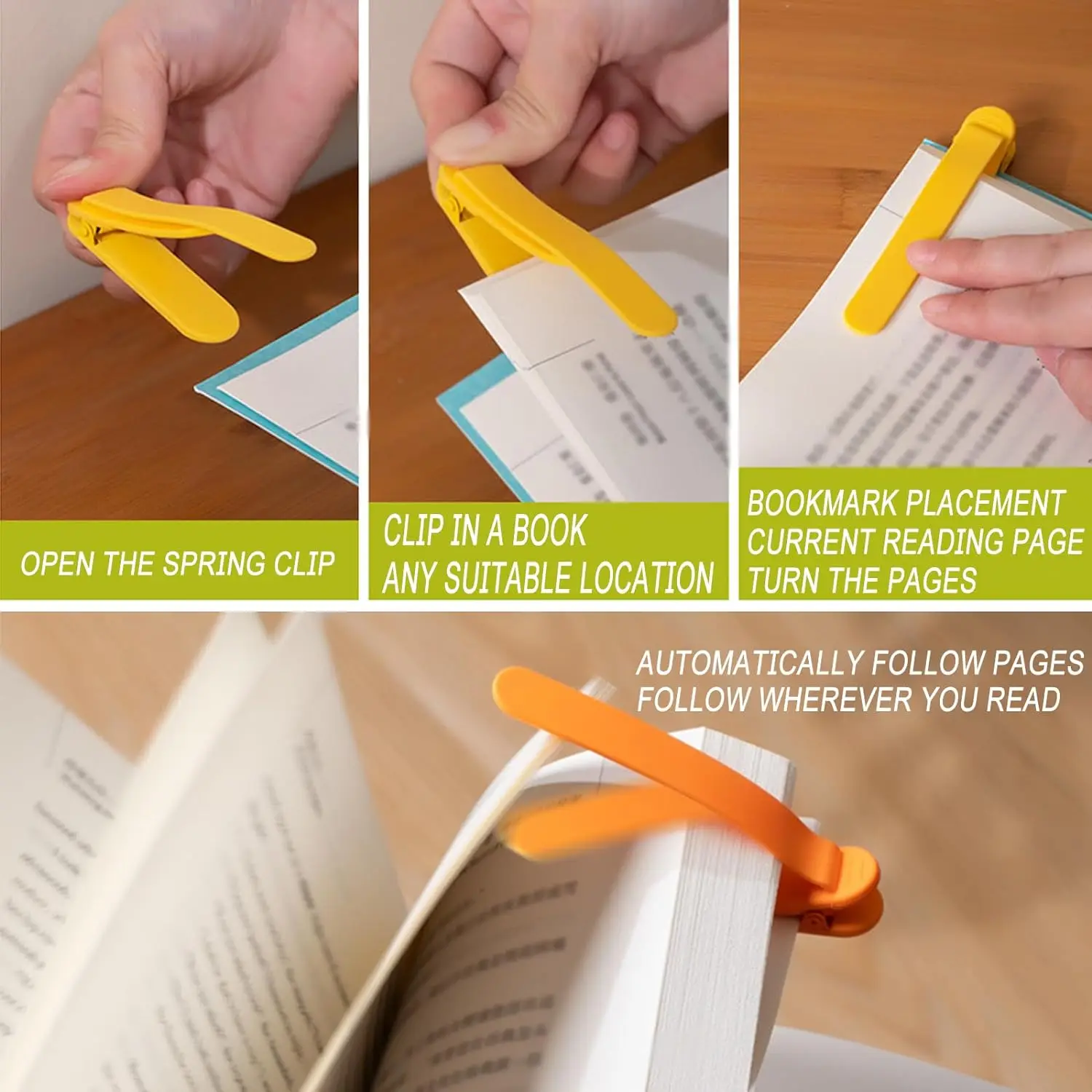 2024 3pcs/set Silicone Smart Bookmark Book Accessories for Reading Lovers  Readers Automatically Follow You to Turn Pages