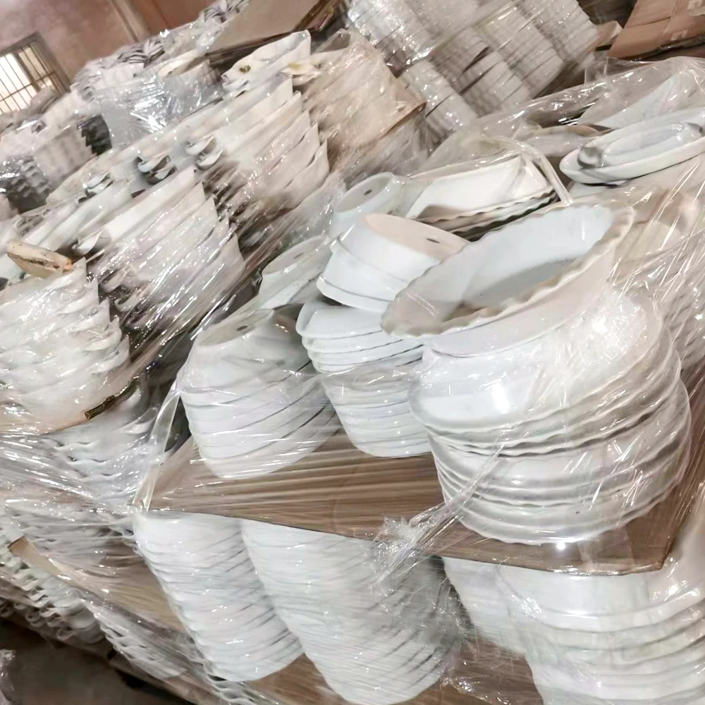 Cheap Pure White Restaurant Plate Ceramic Bulk Plates Bowls Saucers