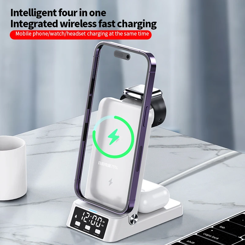 25W in Portable Foldable Wireless Charger A60 Fast Charging Folding Qi  Wireless Charger Dock for iPhone 14 Samsung S12 Ultra