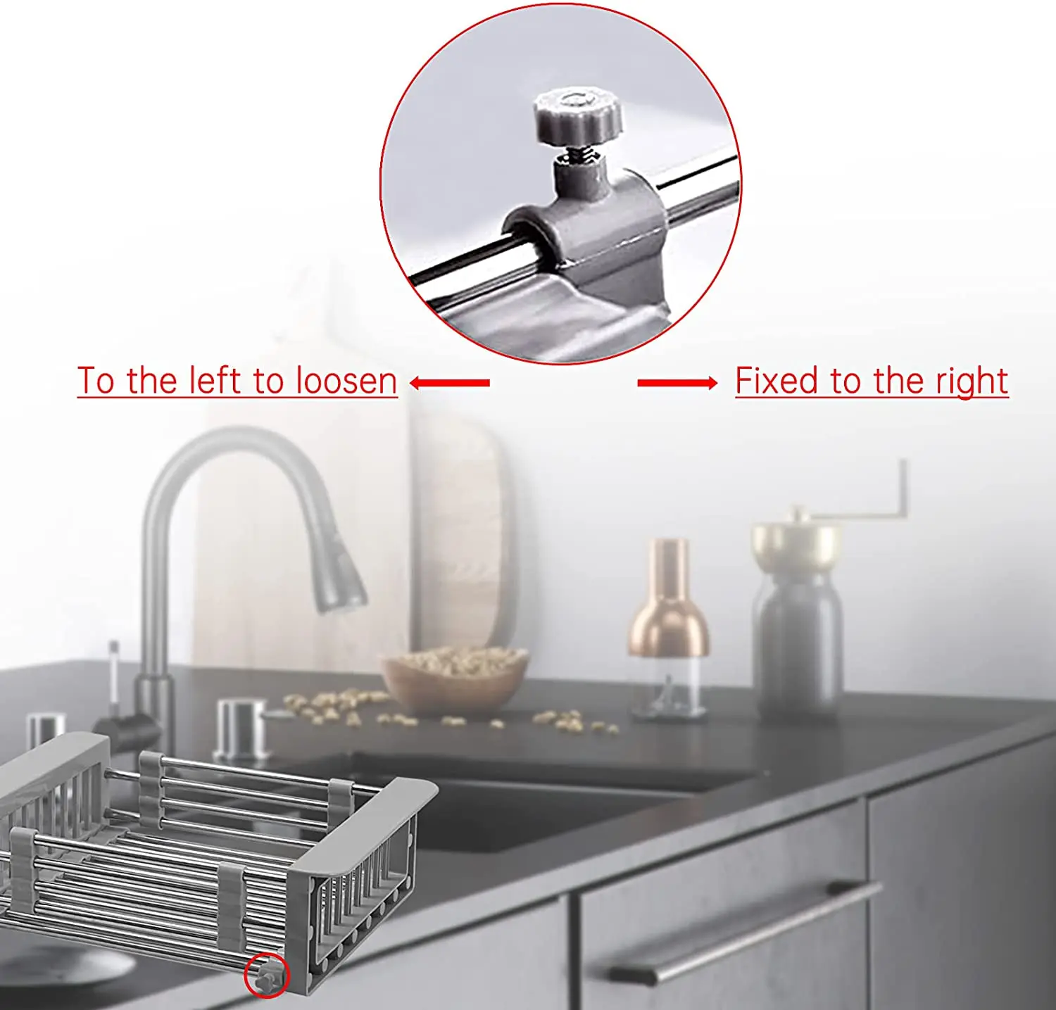 Base con manico in acciaio inox per cestelli lavastoviglie cm 61x41, 2