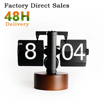 Fashion Design Luxury Digital Desk Clocks Auto Flip Page Turning Decor Table Clocks Fashion Decorations Flip Clocks