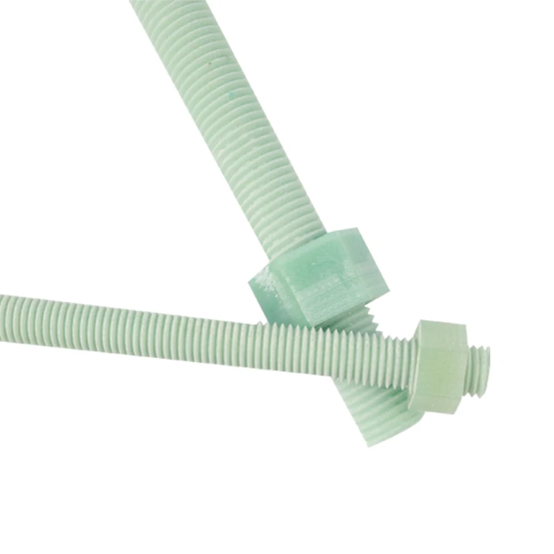 FR4 G10 Insulation Bolt and Nut with High Mechanical Strength and Threaded Rod for Secure Fastening