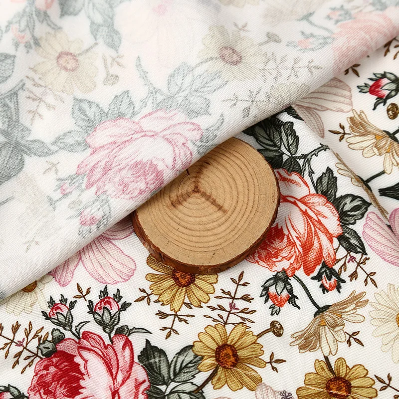 Высококачественная вискозная ткань с цифровым принтом на заказ, 100% вискоза, ткань с принтом для рубашек