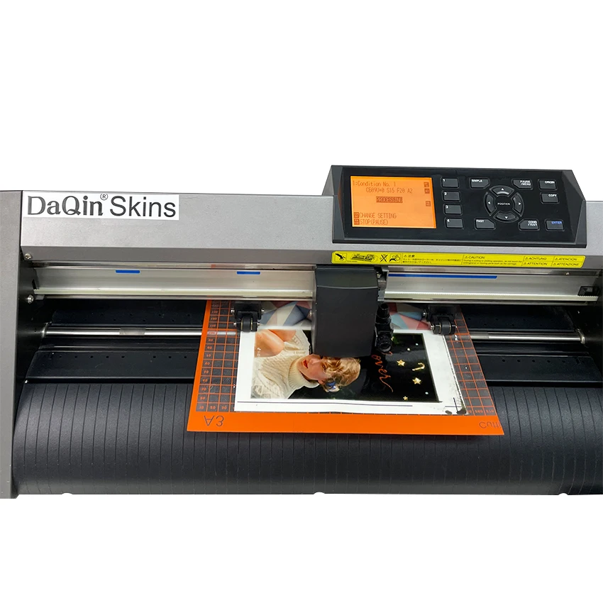 Daqin Patented Software Controller Mobile Phone Customized Skin Phone Case Sticker Making Machine