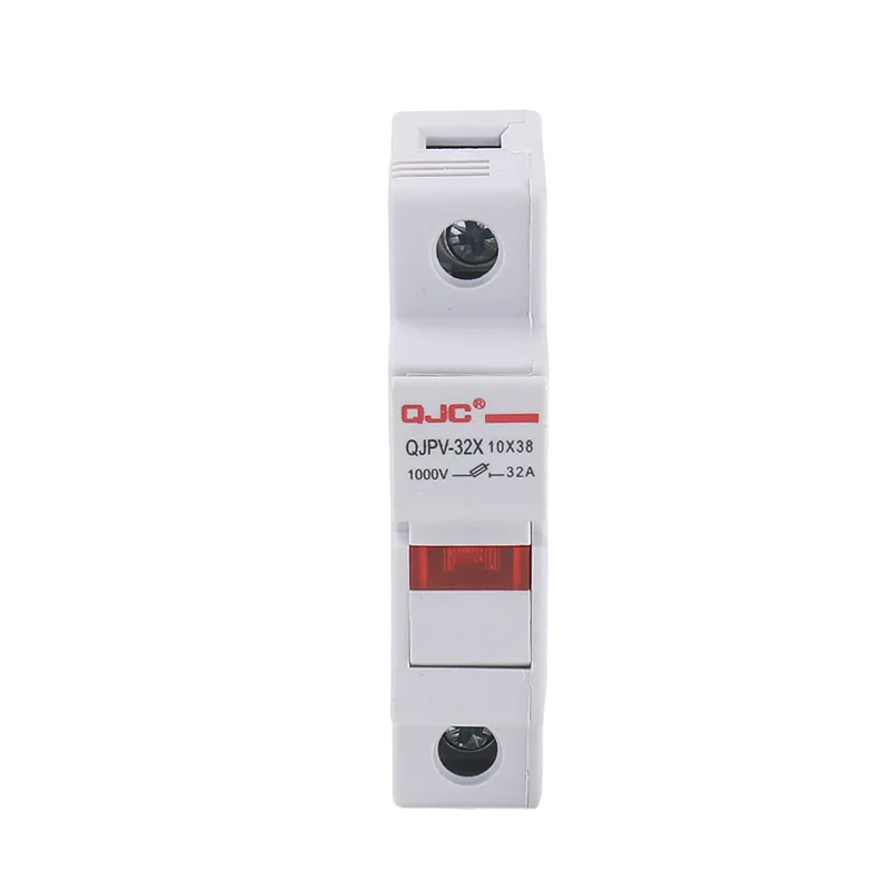 QJC PV System Solar PV Fuse Holder  Dc 1000V 16A 25A 32A 63A 100A Single Phase Dc Fuse Holder with Fuse Core