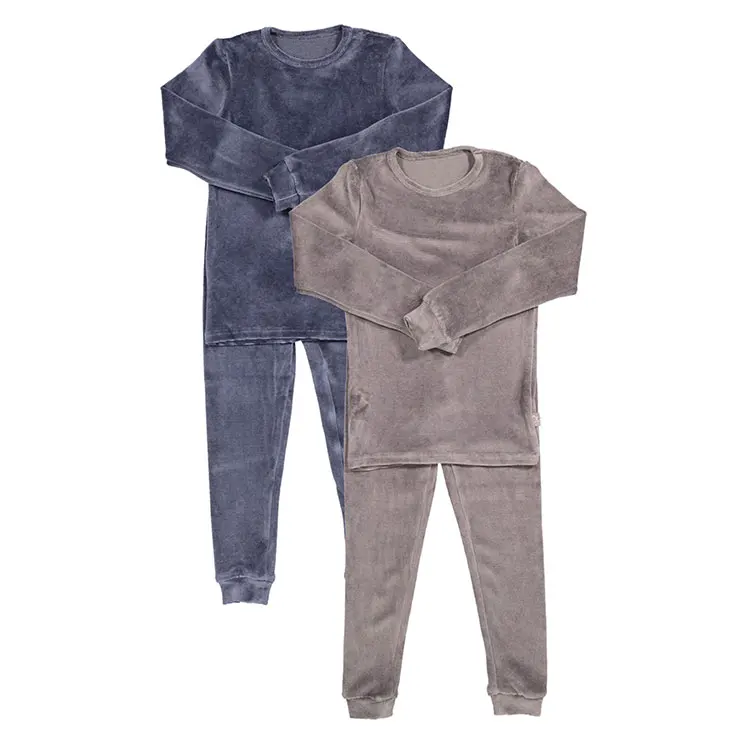 Зимние Детские пижамы одежда для сна велюровые