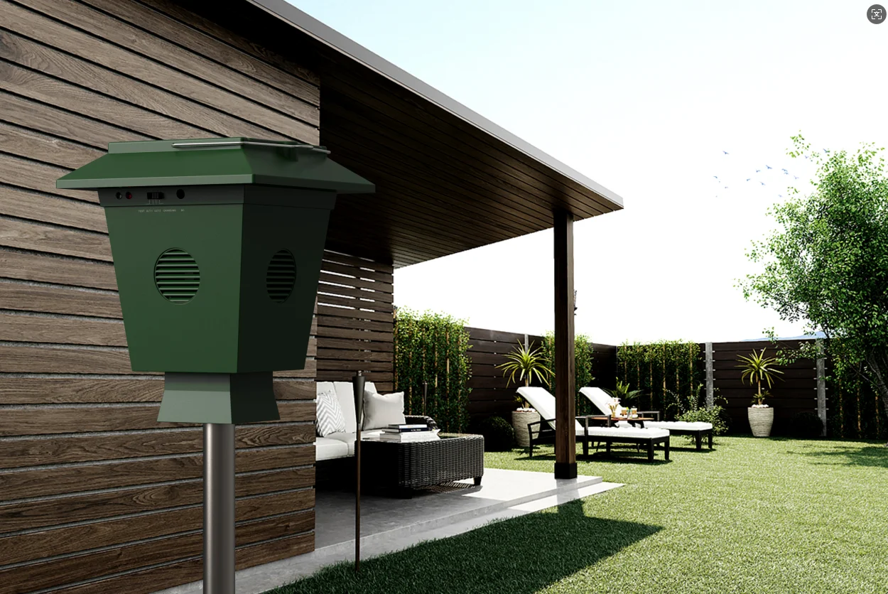 2025 Bird Repeller Solar Powered Ultrasonic Fruit Fish Protection Outdoor Bird Repeller Fly Control Airport Eagle Hawk Repellent