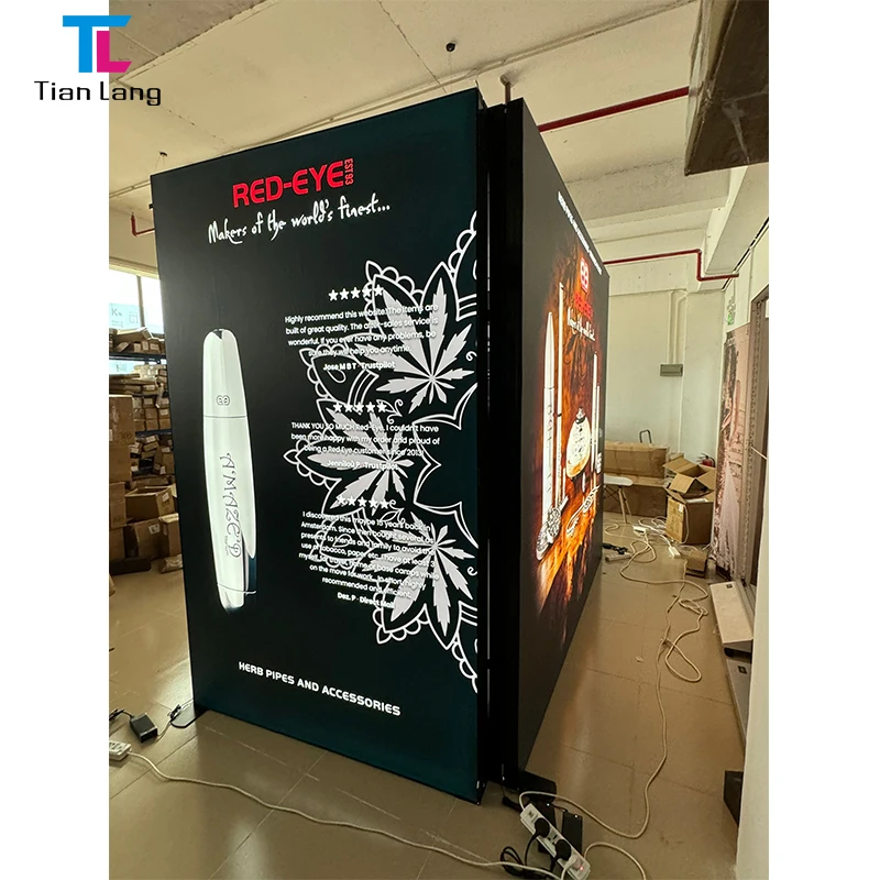 TianLang aliuminio reklaminis šviesinės dėžutė su pernešamuoju audiniu reklaminis LED šviesinės dėžutė rodyklė audinio šviesinės dėžutė