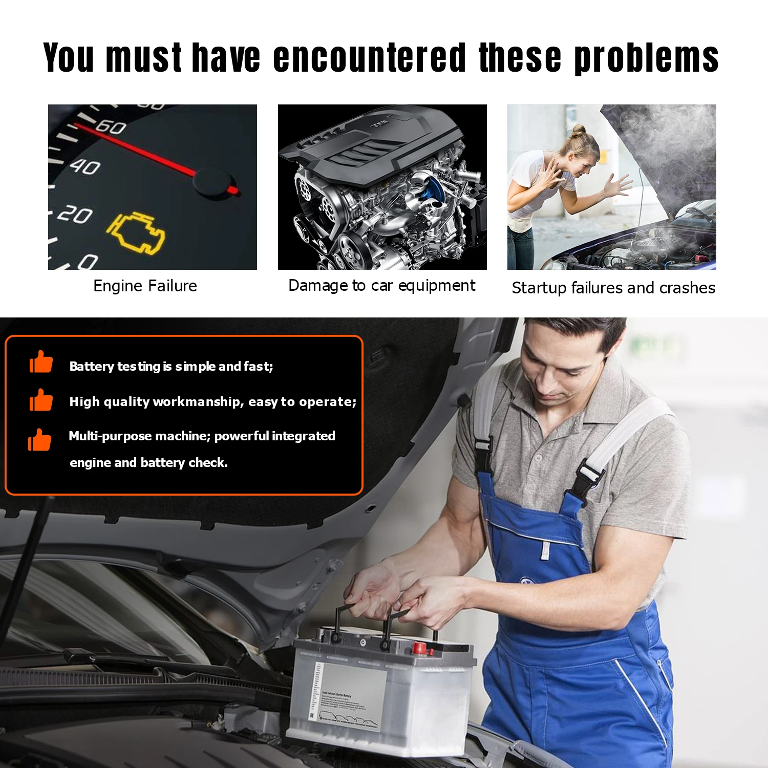 KONNWEI KW818 Car Fault Code Reader - Diagnose 07e8 & P0000
