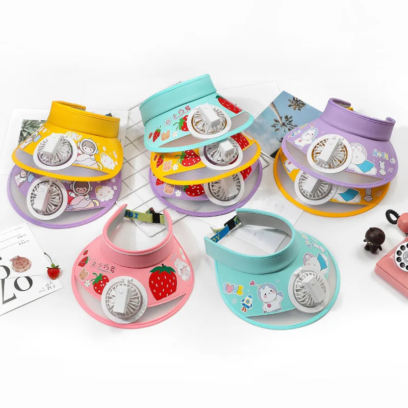 Chapeau à Visière Avec Ventilateur USB Rechargeable - Large Bord 13 Cm - Protection Solaire - 3 Vitesses - Pour Enfants Et Adultes