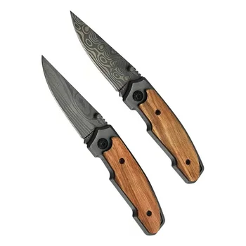 Professional Stainless Steel Damascus  outdoor camping  survival portable multi-purpose folding pocket knives
