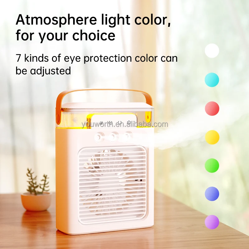 Portable Mini Air Conditioner, USB, Battery, ABS - detail 14