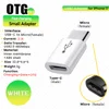 3-ADTYC003-Micro to Type-C White Short Charge Data OTG