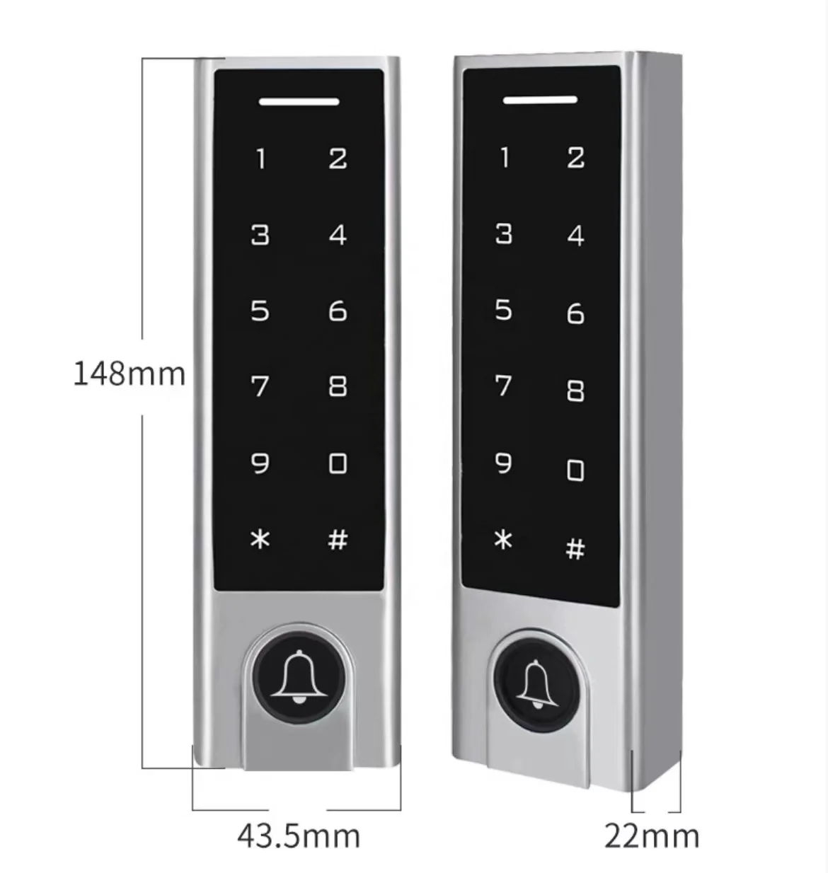 IP66 Waterproof WiFi TTlock App Smart Reader RFID Biometric Fingerprint Doorbell Elevator Access Control System