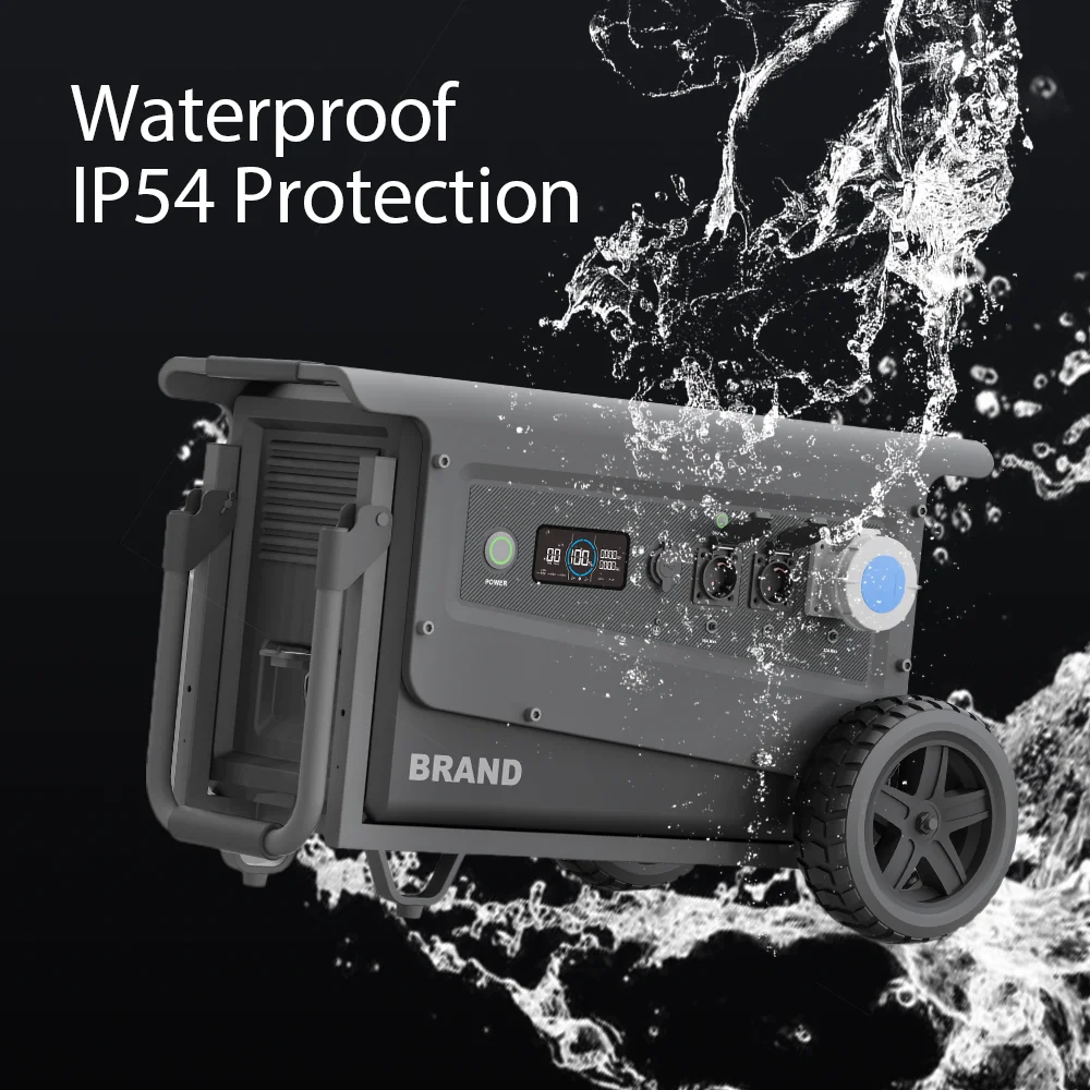 SOUOP W5 5000W UPS All in One Home Backup Battery 5040Wh Waterproof LiFePO4 Portable Power Station Solar Generator with Wheels