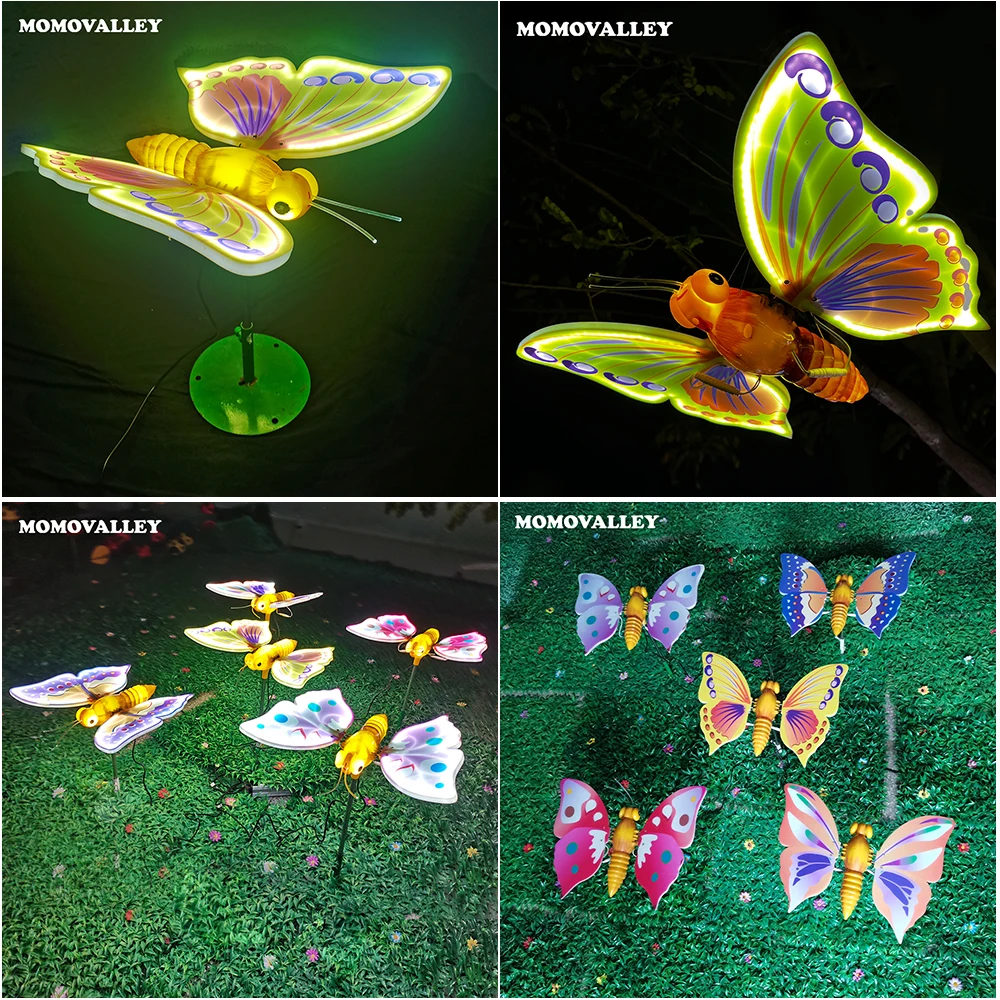 Garden Moth 3D Monarch Butterfly LED Christmas Lights - Waterproof ...