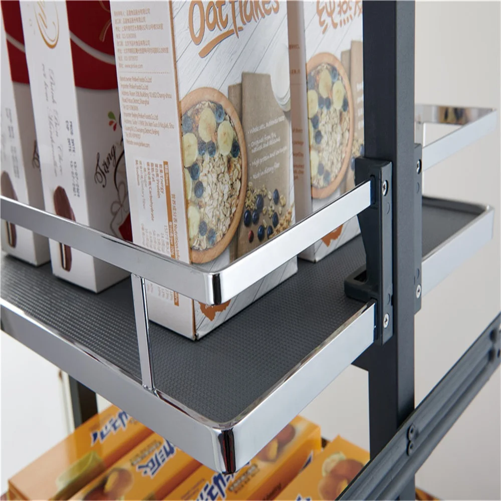 Tall Kitchen Cabinet Organizer with Pull-Out Sliding Basket Stainless Steel Metal Iron Storage Unit for Cabinet Organization