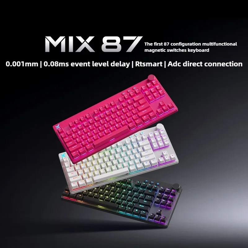 キーボード Mchose Mix87(Super Competitive)Black MCHOSE Mix 87 Hall Effect Magnetic Switch Gaming Keyboard