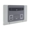 Soft Touch SFC SNES Gray Style Dock Front Shell  FDT107WSV2