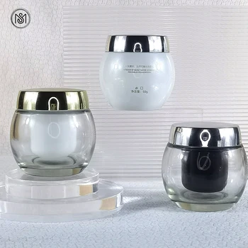 Hot Sale Luxury Cream Cosmetic Container 30g 50g 120g Clear Glass Jar For Cream