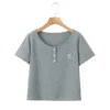 Camisa gris de manga corta