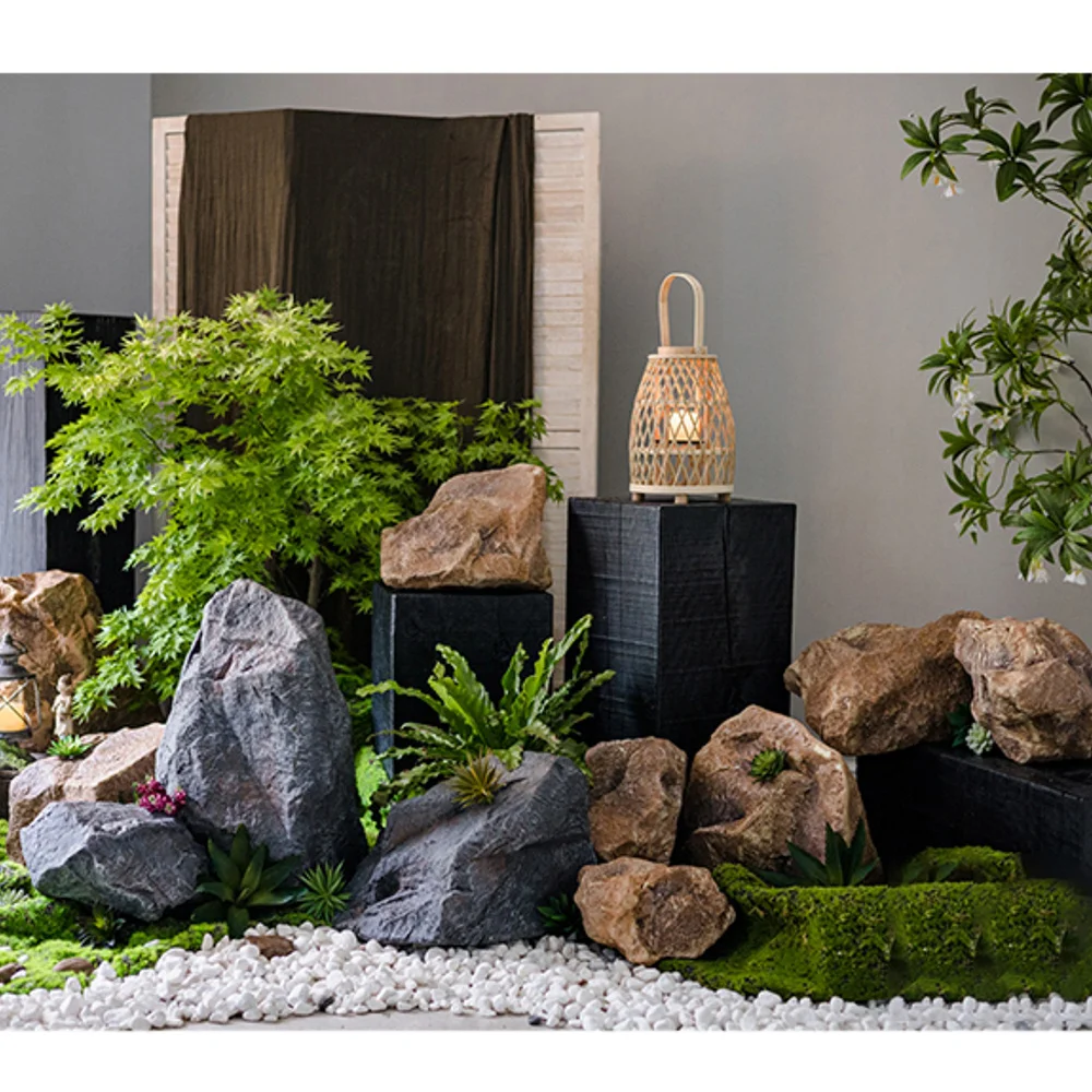 Cubierta de Roca Artificial para Jardín, Aspecto Realista, Piedra Hueca Falsa para Ocultar Bomba de Pozo, Paisajismo Exterior, Color Marrón Arena, de Tamaño Pequeño, 225 x 290 x 285 mm | ES