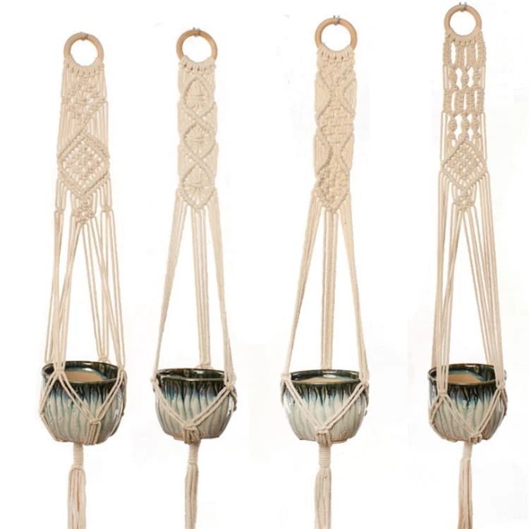Macrame Plant Hangers Large Indoor Outdoor Wall Hanging Planter Hanger ...
