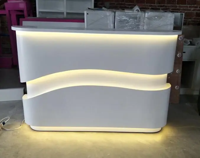 Factory Private Customization Solid Surface Reception Desk Front Table with Drawer