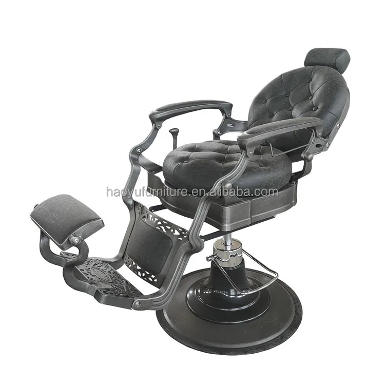 Antique Leather Barber Chair Super Big Pump Barber Chairs for Men