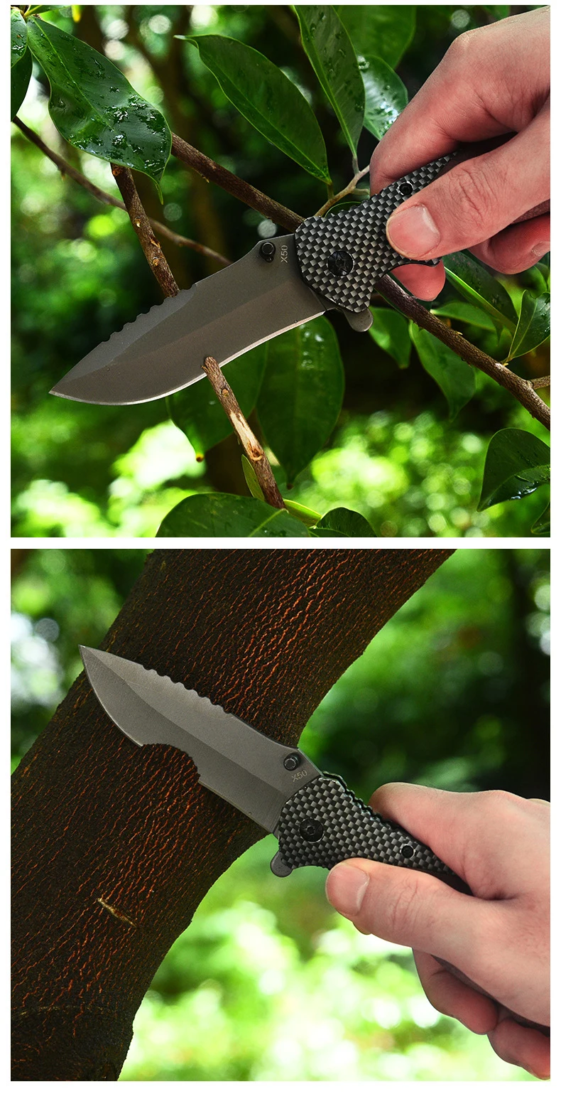X50 Com Wood Edc Blank Blades Outdoor Military Camping Survival