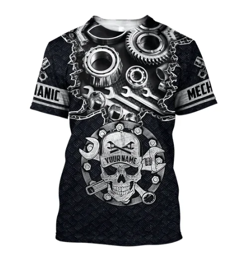 Machinists Design Custom Men's T-Shirts Wholesale Soft Fashion Forward Clothing Short-Sleeved Polyester Casual Breathable Tee