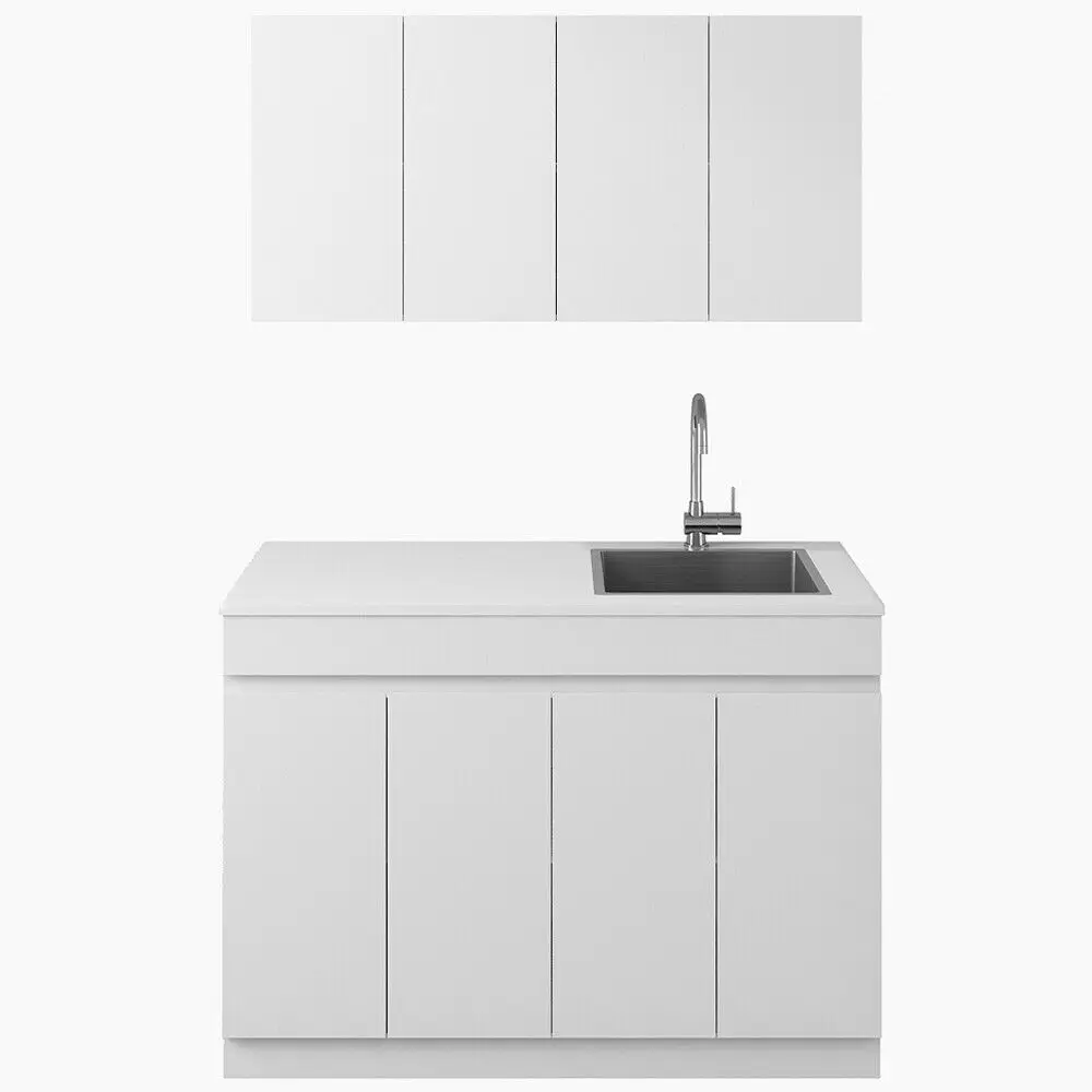 Modern Simple Design Mini Kitchens One Sink Cabinet Wall Cabinet for Single Apartment Furniture