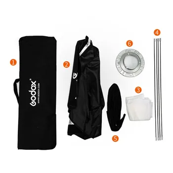 Portable Godox 35*140cm Strip Soft Box With Grid Bowens Mount for Flash Light Studio Professional Product Portrait Shooting product image