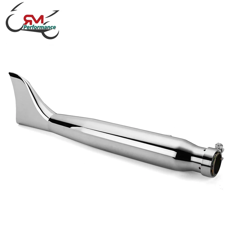Retro Motorcycle Fishtail Exhaust Silencer Mufflers Pipe for