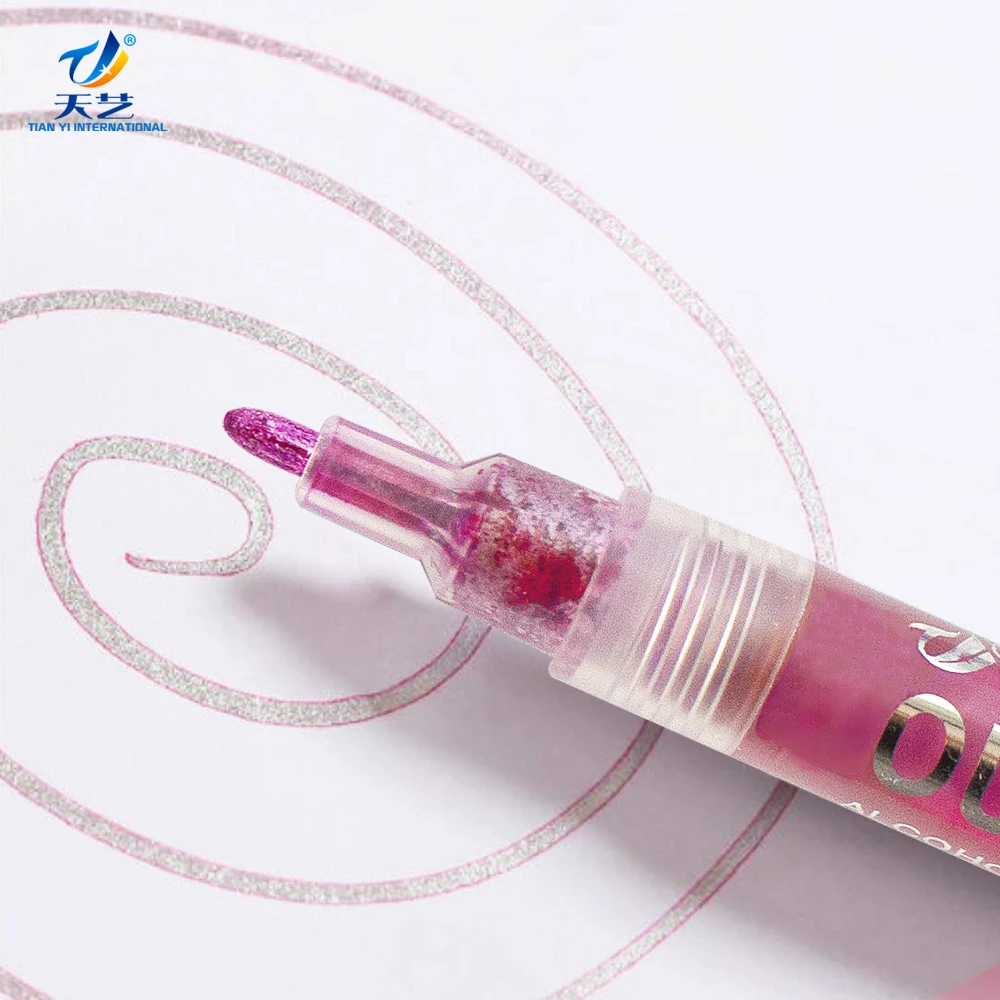 Маркеры-наброски 12 видов цветов мерцающий маркер набор собственных металлических маркеров-маркеров для рисования поделок своими руками