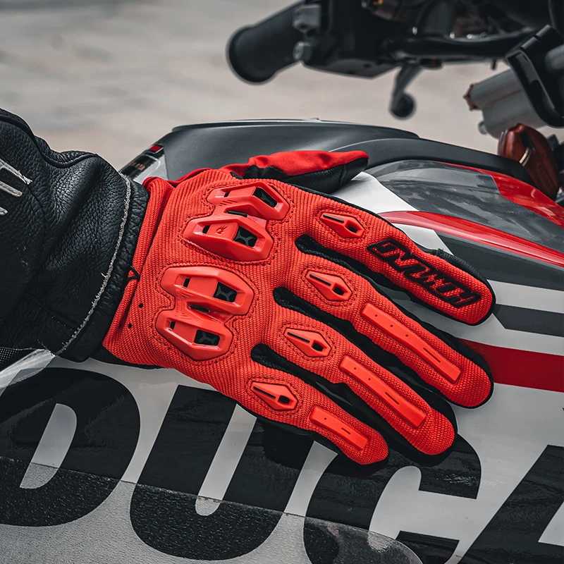 Leather Monster Motorbike Gloves Alien Monster Touchscreen