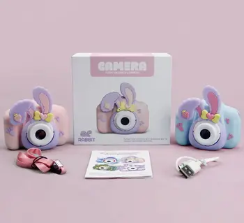 2inch Hd Camcorder Digital Kids Camera Digitalcute Toy Rabbit Children's Camera Toys Kids Selfie Toddler Children's Camera