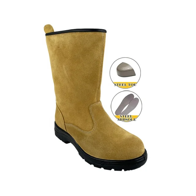 New Style Security Boots Oil Field Kness High Desert Winter Slip Resistant Composite Toe Kelvar Midsole Cow Leather Work Boots