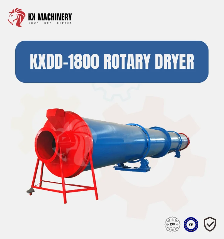 Rotary Drum Dryer Biomass Metal Dryers For Efficient Drying Process