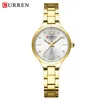 3 white dial gold strap