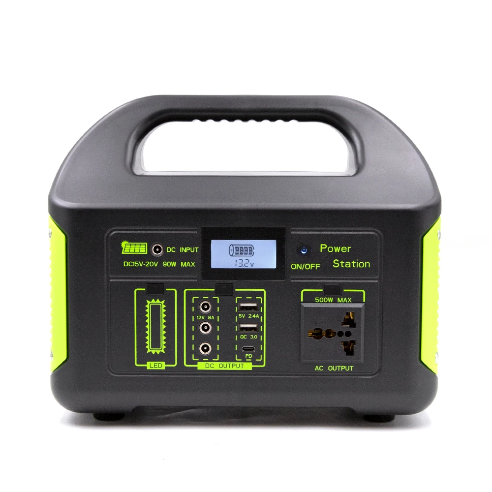 500W Rechargeable Electric Solar Power Generator Portable Backup Power  Supply Residential Generator Power Station for Home