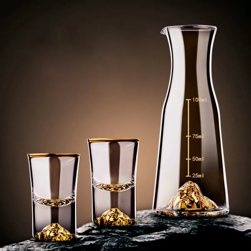 500ml Crystal Hand Engraved Mini Glass Wine Decanters Single Serving