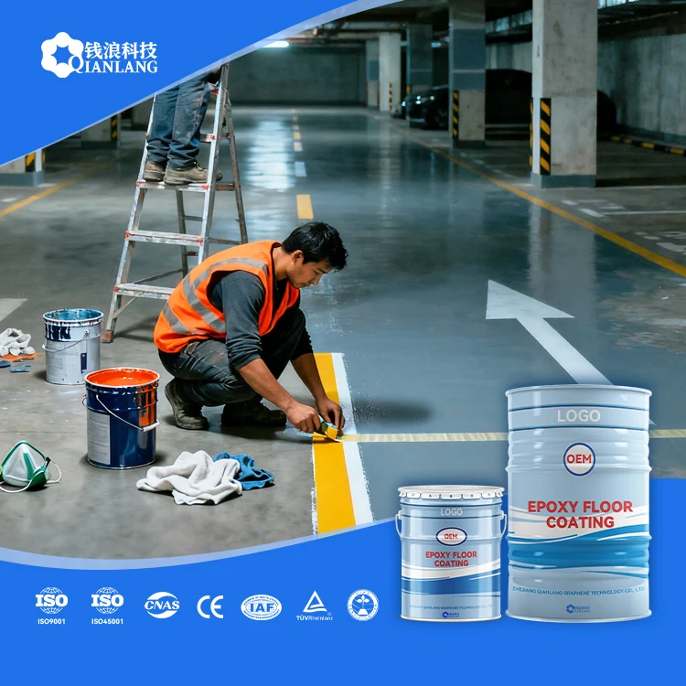 Epoxy Resin Self-Leveling Industrial Epoxy Floor Coating Intermediate Putty Liquid Paint Building Garage Warehouse Floors