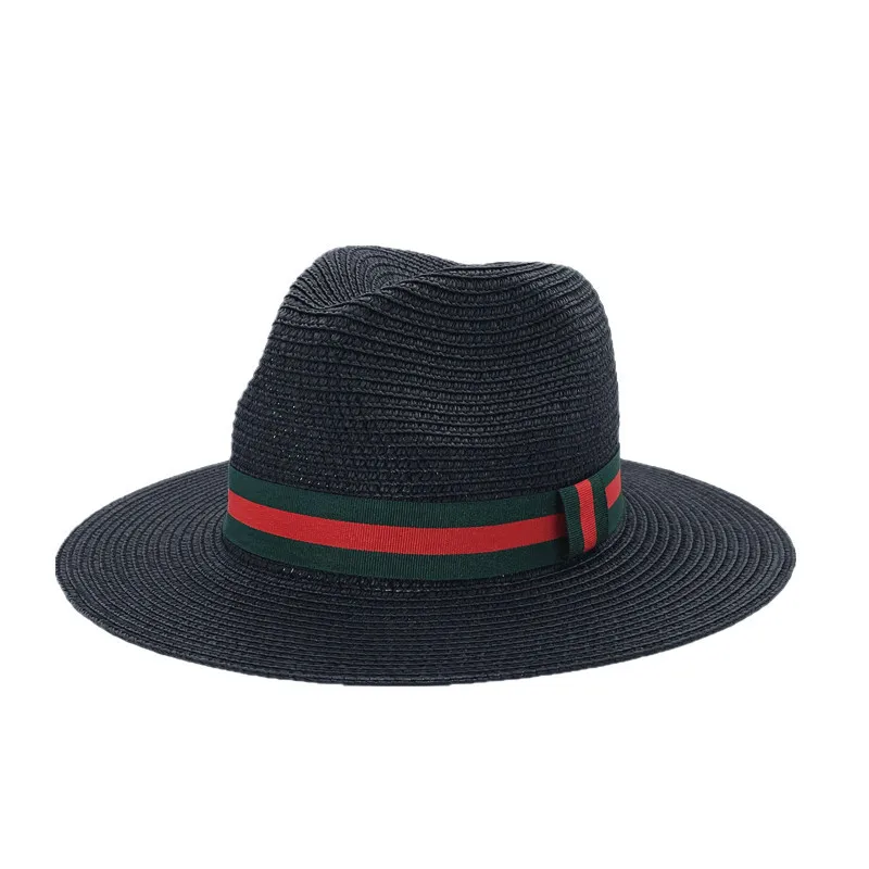 Black straw Hat with red and green stripes OS new with out tags. no brand | Accessories | Black Straw Hat With Red And Green  main image 4
