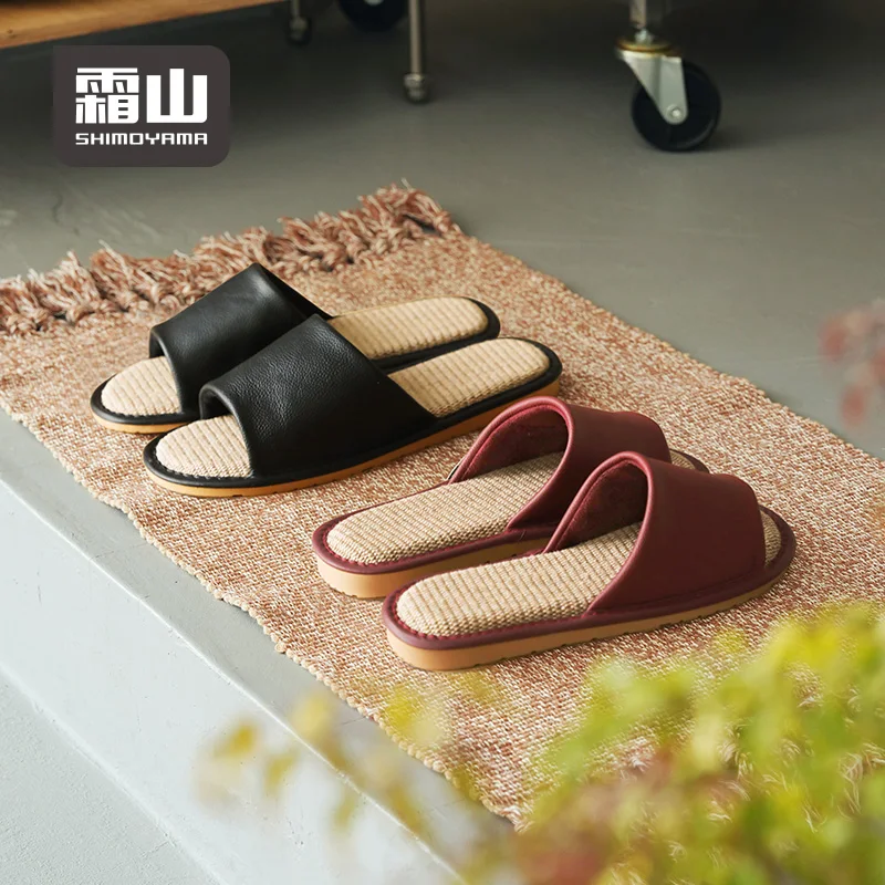 For SHIMOYAMA Japanese Unisex CowhideCover Foam-Filled for Slippers  Washable Reusable Anti-Slip House for Slippers for for