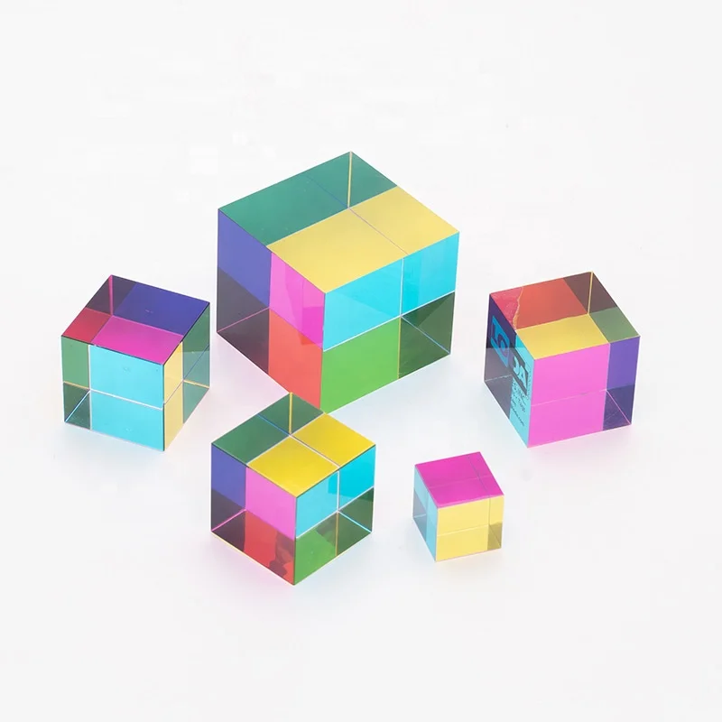 50mm Acrylic Colorful Cube Mixing Color Cube Acrylic square Cube Prism for Kids Gift Toy